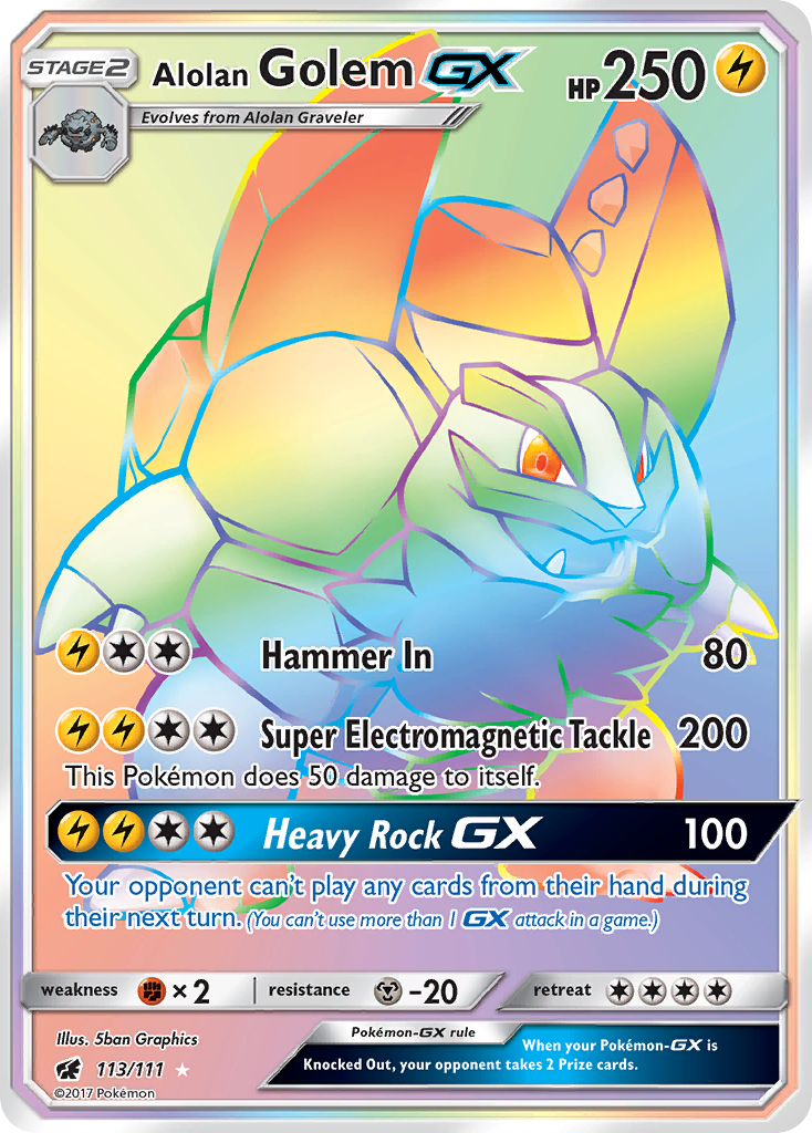 Crimson Invasion Alolan Golem GX #113/111